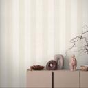 stribetapet hvid beige - non-woven tapetkunst A.S. Création - mat og let tekstureret