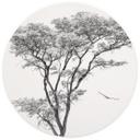 Minimalistisk træ i roligt landskab | natur fototapet - Mel - rund - vliesetapet/selvklæbende non-wo