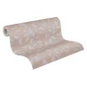 Papel pintado no tejido gris plata - papel pintado hoja de flores - papel pintado salón dormitorio cocina