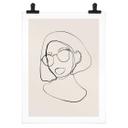 Póster NKTN - Line Art - Mujer con gafas