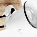 Spotrondell Naomi, beige, 13 x 16 cm, Holz Strahler