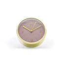 Wecker in Gold-Optik mit Rosa - Rund Ø11 cm