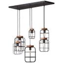 Pendelleuchte Inga, braun, 130 x 110 cm, Holz Pendellampe