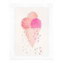 Póster Treechild - Tres bolas de helado en verano
