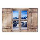 Trompe L'oeil op glas - Alpenpanorama