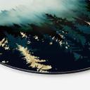 Tableau sur alu-Dibond rond SpaceFrog Designs - Forêt brumeuse