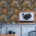A.S. Creation blomstret tapet i gul og grønt blomstret non-woven tapet med glat struktur