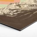 Hexagon Dibond Bodart - Retro Mountain Landscape