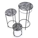 Blumentreppe Beistelltisch Gartendeko Rund 3er-Set