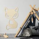 Decoración en madera chopo - animal zorro sentado