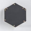 Wandregal Wandspiegel Geometrischer Diamant - Goldoptik - 30x35x13 cm