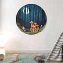 vægdekoration Skov og stjerner om natten - SpaceFrog Designs – print på aluminium