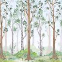 Skovblomst tapet i gråbrun - non-woven tapet Designwalls 2 - 2,55 x 3,5 m