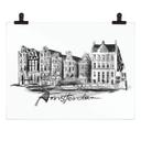 Póster Amsterdam - Blanco y negro - Love your City