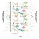 Papier peint chambre enfant crème multicolore - papier peint intissé art pour enfants Livingwalls - 