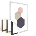 Plakat - Nouveauprints - Hexagons pink