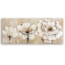 Canvasbillede, Hvide blomster Shabby Chic