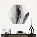 Wanddecoratie abstracte compositie in goud en grijs - Shelest - Alu-Dibond