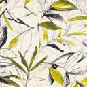 Papier peint intissé avec motif graphique de feuilles en jaune et noir sur blanc