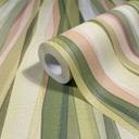 Papel pintado no tejido Rayas Rayas Modernas, Niños mate en verde