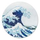Tableau sur alu-Dibond rond Hokusai - La Grande Vague