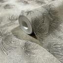 Papel pintado no tejido flores, hormigón naturaleza floral mate en gris 