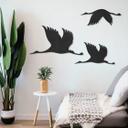 MDF - Decoración en madera grullas bandada de pájaros 01