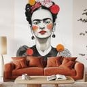 Frida Kahlo pop-art portret Fotobehang - Jaszke
