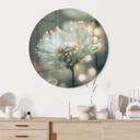 Glasbillede - Delikat glitrende blomster - Treechild - Rund