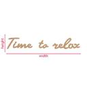 Letras de madera - Time to relax - MDF nature