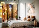 Screen room divider - Farverig gade i Toscana, 3-delt
