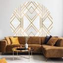 Fototapet - Rundt Fredriksson - Art Deco: Goldene Geometry - vliesetapet/selvklæbende non-woven tape