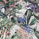 Tapet, non-woven blomstertapet Flora grå, grøn