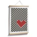 Póster de ilusión óptica: Corazón en estilo píxel - Kerr-Dineen