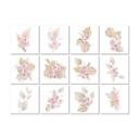 Azulejos Adhesivos acuarela ramos de flores - lote de 12