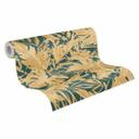 COSMOPOLITAN tapet junglelook petrol guld beige - Ikke-vævet designertapet