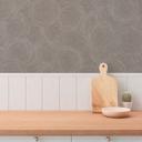 3D tapet cirkelmønster brun beige grå - Ikke-vævet tapet moderne struktureret mønster