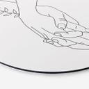 vægdekoration Line Art - Elskende, der holder hinanden i hånden - Lizde – print på aluminium