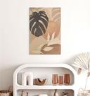 Billede af træ Boho Monstera-plante i naturlige toner - Melloi Art Prints