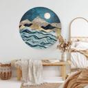 Tableau sur alu-Dibond rond SpaceFrog Designs - Bleu indigo