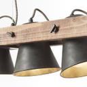 Pendelleuchte Eva, metallic, 70 x 115 cm, Holz Pendellampe