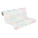 Papel pintado Floral azul rosa - papel pintado no tejido Casa de campo A.S. Création - mate y ligera