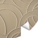 Fototapet med 3D-design - Abstrakte ringe beige - Grande - Rund - vliesetapet/selvklæbende non-woven