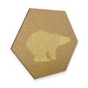 Hexagon - Alu-Dibond goud effect - Ijsberen