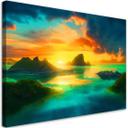 Canvasbillede, Panorama af en tropisk ø