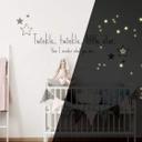 Wallsticker Twinkle Twinkle little star som er selvoplysende i mørke - vægprint