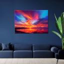 Canvasbillede, Abstrakt himmel over en by