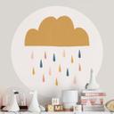 Vinilo decorativo Lluvia feliz en colores pastel - Lisboa - Redondo