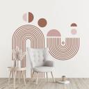 Wallsticker Geometrisk - Abstrakte former med halvbue