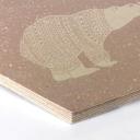 Hexagon hout ijsberen